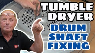 How to replace a Tumble Dryer fixed drum shaft without having to buy a whole New Drum [upl. by Ferdinanda88]