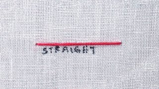 How to do a Straight Stitch [upl. by Hegyera]