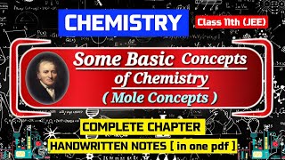 Arjuna JEE  class 11th  CHEMISTRY  Mole concepts  complete chapter handwritten notes [upl. by Toor85]