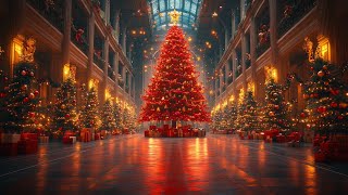 Cozy Christmas Music 🎄 Merry Christmas Ambience in a Festive Hall [upl. by Nirual]