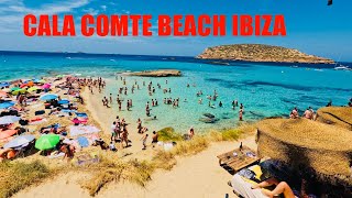 IBIZA CALA COMTE BEACH WALK 5K UHD July 2024  Beautiful IBIZA BEACH WALK near San AntonioPart 1 [upl. by Jacquie129]