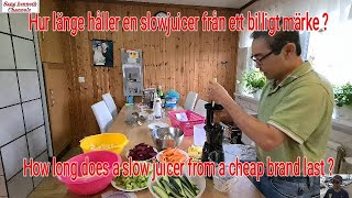 Hur håller en slowjuicer från ett billigt märke How long does a slow juicer from a cheap brand last [upl. by Lowrance]