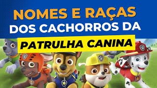 Nomes de cachorro e raça da PATRULHA CANINA [upl. by Ecneps]