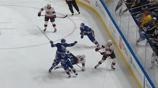 Brady Tkachuk Challenges Jordan Greenway For Hit On Tim Stützle [upl. by Ardnohs182]