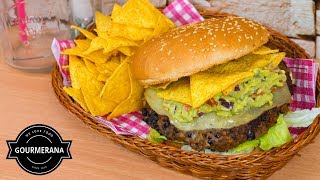 How To Make Vegetarian Black Bean Guacamole Burger  Gourmerana Stop Motion Cooking [upl. by Iams167]