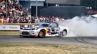 Mad Mike sending it up the hill in FD RX7 at Goodwood FoS 2023 [upl. by Etnovaj]