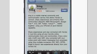 Fring the iPhone or iPod Touch and Global Freedom Phone SIP VOIP [upl. by Gervais]