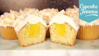 Mango Filled Coconut Cupcake Recipe  Cupcake Jemma [upl. by Nagek]