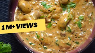 Creamy Butter Garlic Mushrooms  Veg Recipes [upl. by Asenab66]