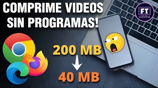 ☑️ Como COMPRIMIR VIDEOS ONLINE Sin Programas  Sin perder Calidad y Gratis [upl. by Shiverick455]