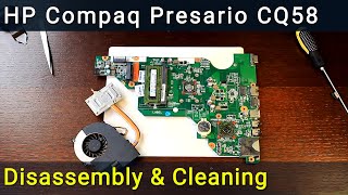 HP Compaq Presario CQ58 Disassembly Fan Cleaning and Thermal Paste Replacement Guide [upl. by Siegler948]