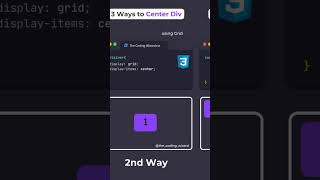 3 Ways to center div with CSS  CSS Tutorial [upl. by Enitsua]