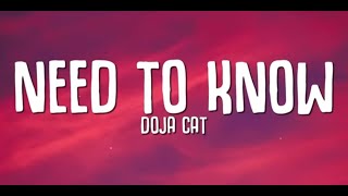 Doja Cat  Need To Know Lyrics thevibeguide [upl. by Krasnoff357]