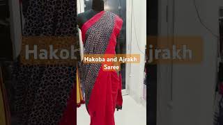 Hakoba amp Ajrakh saree with blouse piece Contact 8250421162saree hakobasaree [upl. by Daniela180]