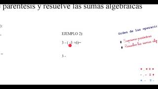 SUPRESIÓN DE PARÉNTESIS 3 Ejercicios combinados supresión de paréntesis Regla de los signos [upl. by Einneb447]