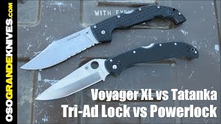 Cold Steel Tri Ad Lock vs Spyderco Powerlock Which Knife is Stronger [upl. by Scottie]