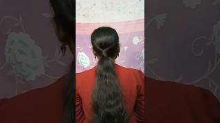 Simple Ponytail Hairstyle For Girls 💖💫 hairstyle ponytail Aparnabanerjee [upl. by Nysila935]