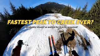 The FASTEST KNOWN TIME ON WHISTLER’s PEAK TO CREEK [upl. by Enaid]