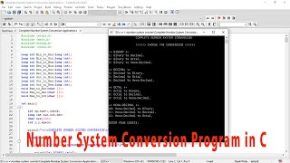 Number System Conversion Program in C  c projects with source code  c programming projects [upl. by Phare]