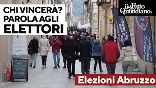 Elezioni in Abruzzo chi vincerà tra centrodestra e centrosinistra Parlano i cittadini [upl. by Nongim]