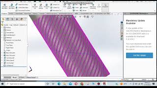 How to make Diamond Knurling in SolidWorks 2022  SolidWorks 3d  Modelling Diamond Knurls Tutorial [upl. by Crandell428]