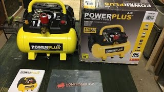 PowerPlus Powx1721 Kompressor ►► TEST ►► ✅✅♥♥ [upl. by Atnauqal]