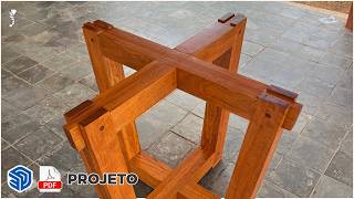 Projeto de Mesa Cruzeta PDF e SketchUp [upl. by Vharat16]