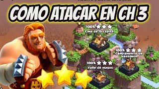 COMO ATACAR EN LA CAPITAL DEL CLAN NIVEL 3  CH 3 CAPITAL HALL LEVEL 3 CLASH OF CLANS [upl. by Milburr]