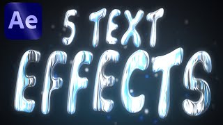 5 MUST TRY Text Effects in After Effects TUTORIAL [upl. by Tekcirc]