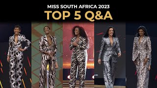 Top 5 QampA  Miss South Africa 2023 [upl. by Arracot]