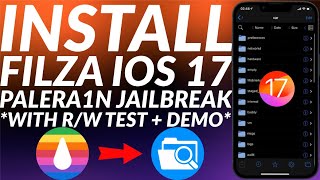 How to Install Filza iOS 17 with Palera1n Jailbreak  Filza File Manager iOS 17  Full Guide [upl. by Kittie]