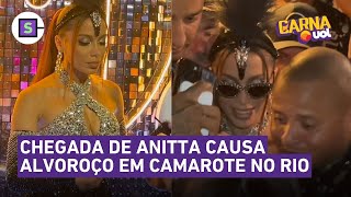 Anitta causa tumulto em camarote do Rio de Janeiro veja vídeos da cantora na Sapucaí [upl. by Cooperstein498]