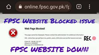 FPSC Website Blocked issue  FPSC Website Down  MPT CSS 2024 Online Apply  Website Blocked [upl. by Akenahs]