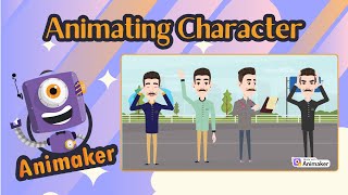 Character Animation in Animaker  Smart Move Actions amp Action Plus Tutorial  Computerlab [upl. by Enelyam]