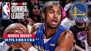 Moses Moody ERUPTS for 34 PTS in a Summer League loss to the Knicks 🍿 [upl. by Jarrid294]