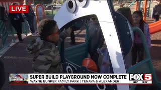 Kid Designed Playground now open at W Wayne Bunker Family Park [upl. by Odnumyar]