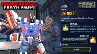 Transformers Earth Wars Episode 447  Raiden Unlocked amp Test Run [upl. by Herodias]