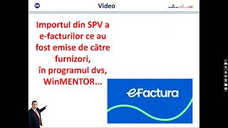 Import facturi furnizori din efactura anaf in WinMENTOR [upl. by Aicirtan]