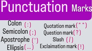 Punctuation l Punctuation in English Grammar l Punctuation marksEnglish HindiCommasSymbols [upl. by Marquez]