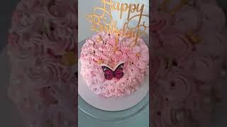 Rosette cake design shorts video [upl. by Midis]