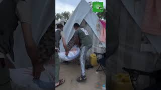 Nour alNajjar distributed sacks of flour to displaced families in tents in Gaza812024 [upl. by Naval]