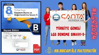 ÇANTA YAYINLARI  LGS KURUMSAL DENEME5 LGS2024  PDF LİNK [upl. by Salome847]