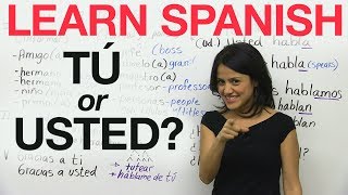 Learn Spanish  Tú or Usted [upl. by Yentroc]