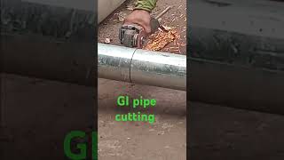 GI pipe cutting machine Stainless steel pipe cutting demo shortvideo pipewelder ironwelding [upl. by Berlauda]