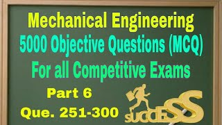 5000 Objective Questions of Mechanical Engineering ll Strength of Material ll Que 251300 ll Video6 [upl. by Foushee]