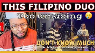 AMAZING FILIPINO DUO quotDont Know Muchquot Sweetnotes Live REACTION [upl. by Clough]