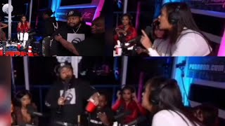 DJ Akademiks goes in on a girl she gets mad and pulls the Blicky on the Whole Fresh and Fit [upl. by Nitsruk]