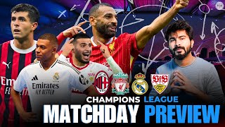 Real Madrid vs Stuttgart  AC Milan vs Liverpool UCL Match Preview [upl. by Beauregard]