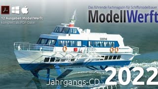 RC Modellboot Eigenbau Tragflächenboot Hydrofoil Goethe Gardasee vorgestellt in der VTH Modellwerft [upl. by Ayota461]