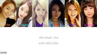 After School  Diva Color Coded Lyrics HanEngRom [upl. by Christoforo188]